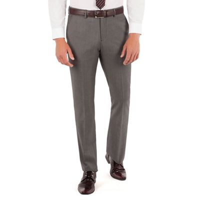 J by Jasper Conran J by Jasper Conran Grey pindot plain front slim fit fit occasions suit trouser